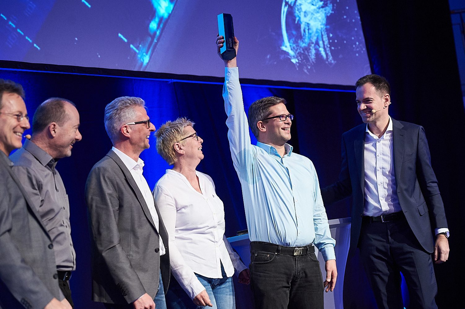 Das Team erhielt für ihr Projekt zu Planungsprozessen der Zukunft den Change Award