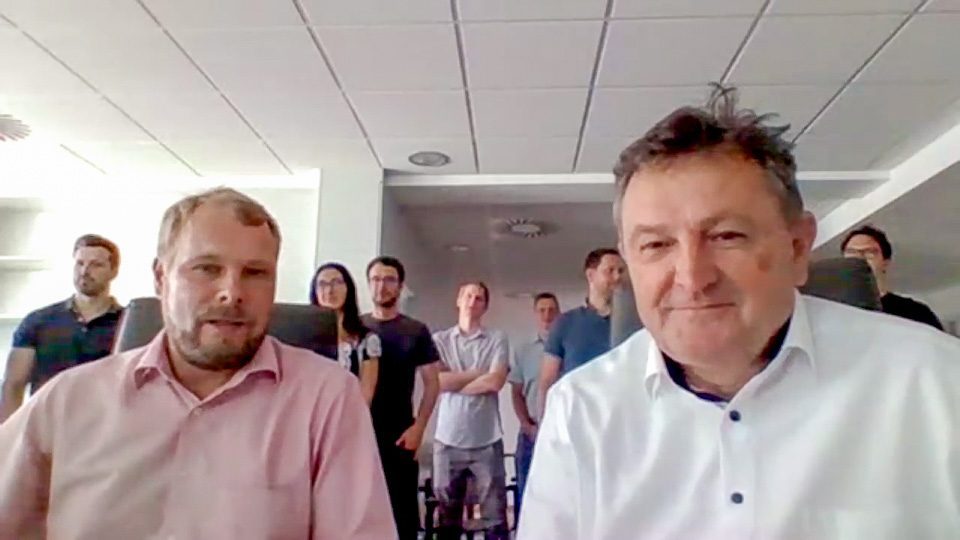 The Dasof team were welcomed to a Porsche Informatik virtual kick-off via a live connection to Ljubljana